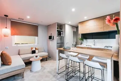 Cuisine ou kitchenette dans l'établissement Camping Country Park Crecy La Chapelle - Site Officiel - Next to Disneyland Paris