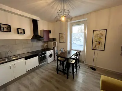 Cuisine ou kitchenette dans l'établissement Bienvenue au Quai 27