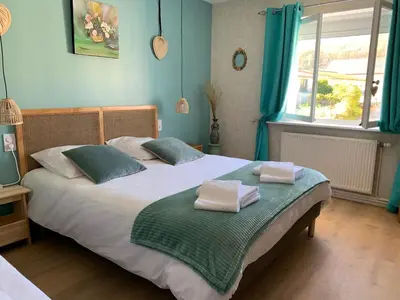 Un ou plusieurs lits dans un hébergement de l'établissement Villa Mirroir en Champagne, jusque 10 voyageurs