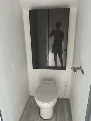 Salle de bains dans l'établissement CHEZ BRIGITTE