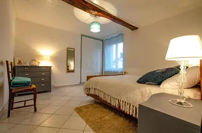 Un ou plusieurs lits dans un hébergement de l'établissement Le gite de saint martin
