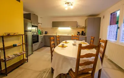 Cuisine ou kitchenette dans l'établissement Le gite de saint martin