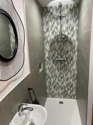Salle de bains dans l'établissement Escale au cœur du Vignoble Champenois