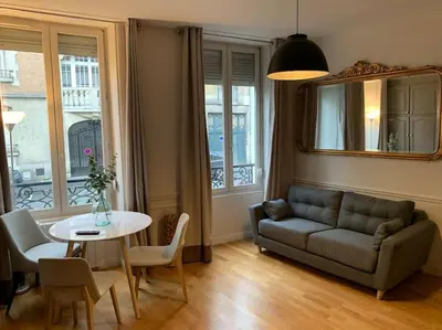 Coin salon dans l'établissement Apppartement des sacres de reims