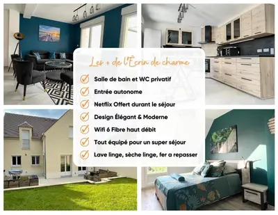 Cuisine ou kitchenette dans l'établissement Chambre Evasion - SDB WC Privatif - Entrée autonome - Grande TV NETFLIX