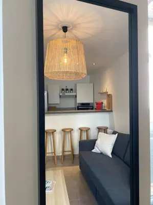 Cuisine ou kitchenette dans l'établissement Appartement T2 La Ferté Gaucher à 200m du centre