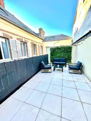 Coin salon dans l'établissement Épernay Prestige, Appartement avec terrasse