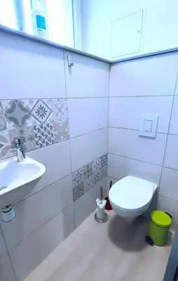 Salle de bains dans l'établissement Les rosieres 2