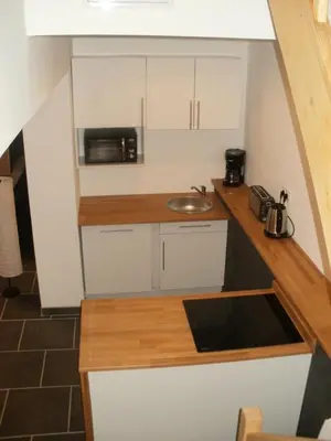 Cuisine ou kitchenette dans l'établissement Gite de la buse