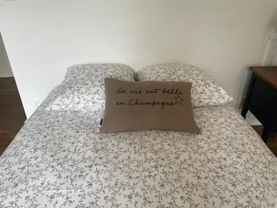 Un ou plusieurs lits dans un hébergement de l'établissement Hôtel particulier Champenois