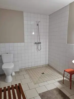 Salle de bains dans l'établissement Auberge de la Forêt
