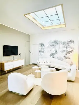 Télévision ou salle de divertissement dans l'établissement Hyper center Sauna air conditionner