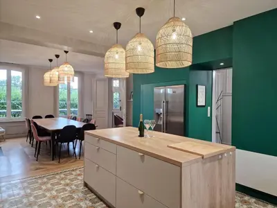 Cuisine ou kitchenette dans l'établissement Le Nid du Chardonnay