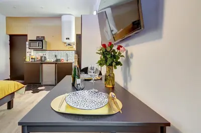 Cuisine ou kitchenette dans l'établissement Love Avenue 51 - Studio proche du centre