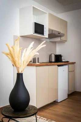 Cuisine ou kitchenette dans l'établissement L'Albatros 012 - Hypercentre * Cosy * Wifi