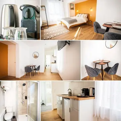 Cuisine ou kitchenette dans l'établissement L'Albatros 006 - Hypercentre * Cosy * Wifi