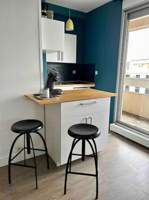 Cuisine ou kitchenette dans l'établissement Studio- avec parking- proche Cathedrale