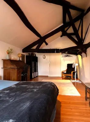 Un ou plusieurs lits dans un hébergement de l'établissement Duplex Cosy 85 m2 hyper centre Châlons-en-Champagne