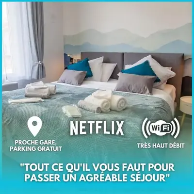 Cocon d'Hiver - Netflix & Wifi - Parking Gratuit - check-in 24H24 - Kit Bébé disponible sur demande - Emplacement Vélos - GoodMarning