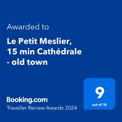 Certificat, récompense, panneau ou autre document affiché dans l'établissement Le Petit Meslier, 15 min Cathédrale - old town