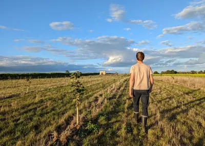 Paysage naturel près de la ferme