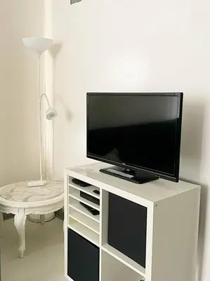 Télévision ou salle de divertissement dans l'établissement REIMS - Duplex au cœur du quartier Saint-Remi