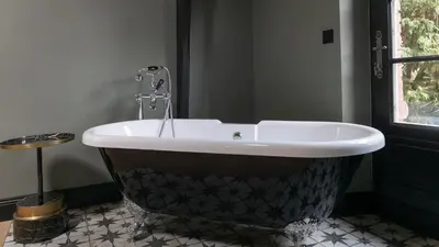 Salle de bains dans l'établissement Maison Heronnière