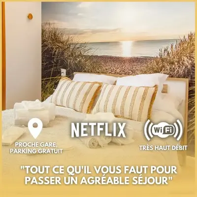 Soleil d'Été - Netflix & Wifi - Balcon - Climatisation - Parking Gratuit - check-in 24H24 - Emplacement Vélos - GoodMarning