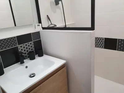 Salle de bains dans l'établissement Magnifique appartement avec garage privé et terrasse