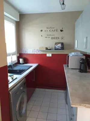 Cuisine ou kitchenette dans l'établissement Le Saphir - Appartement et terrasse