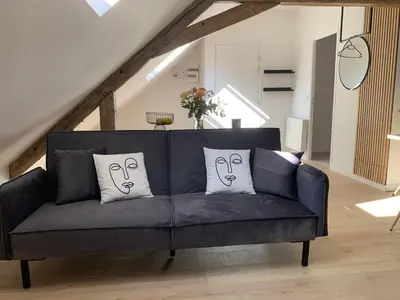 Coin salon dans l'établissement Le pinot, 30 min de Reims