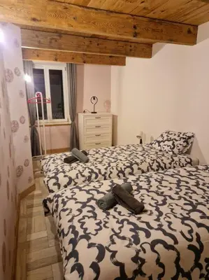 Un ou plusieurs lits dans un hébergement de l'établissement Gîte de l'étoile, 6 pers. spacieux avec extérieur