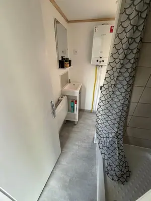 Salle de bains dans l'établissement Mobil-home camping 4 étoiles N35