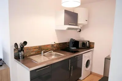 Cuisine ou kitchenette dans l'établissement Stud confort centre ville 4pers