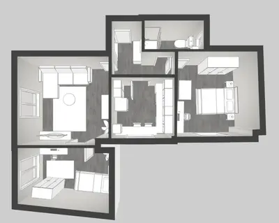 Plan de l'établissement Appartement entier en plein coeur du centre ville