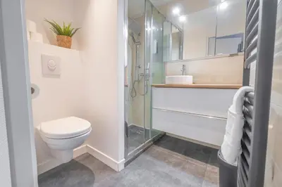 Salle de bains dans l'établissement Triplex cosy