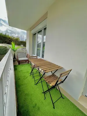Balcon ou terrasse dans l'établissement Blue Paradise