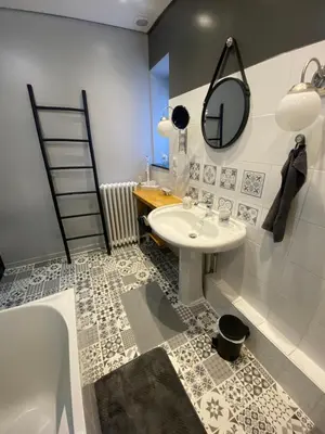 Salle de bains dans l'établissement Au beau séjour