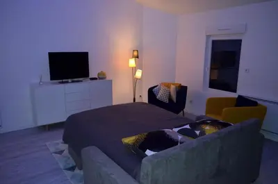 Télévision ou salle de divertissement dans l'établissement Gite Saint Martin