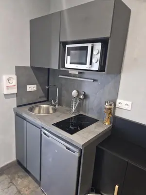 Cuisine ou kitchenette dans l'établissement Le nid douillet
