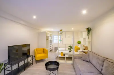 Coin salon dans l'établissement Le Tournesol - Charmant Apt 4 personnes