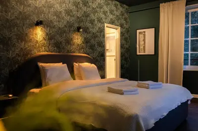 Un ou plusieurs lits dans un hébergement de l'établissement Private Oasis: Luxe 20-guest Estate, Jacuzzi, 8 Ha