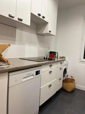 Cuisine ou kitchenette dans l'établissement Maison Paisible à 15 min de Disneyland !