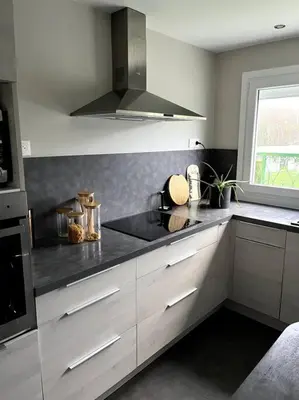 Cuisine ou kitchenette dans l'établissement Maison avec jardin