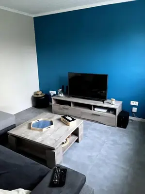 Télévision ou salle de divertissement dans l'établissement Maison avec jardin
