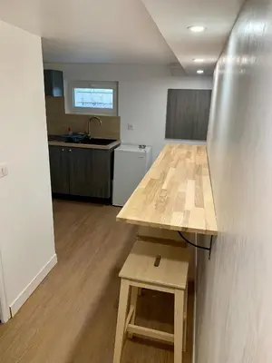 Cuisine ou kitchenette dans l'établissement Le Spanorama; gîte premium