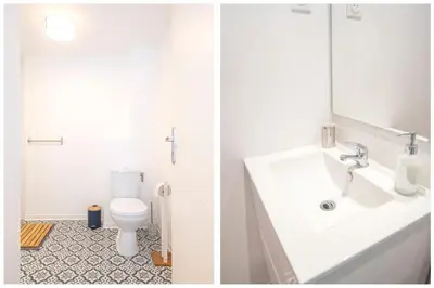 Salle de bains dans l'établissement KASA Gloria - Studio cosy centre-ville - Parking & Wifi gratuits, tout équipé