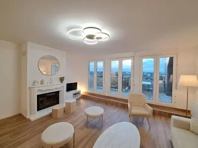 Télévision ou salle de divertissement dans l'établissement Appartement 