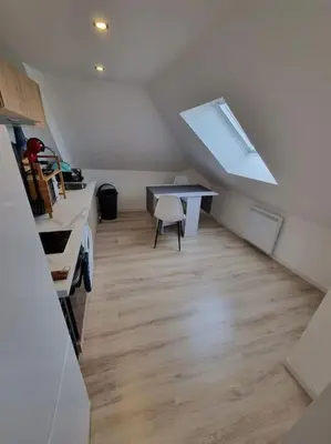 Cuisine ou kitchenette dans l'établissement Cosy appartement proche Disneyland