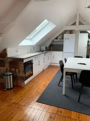 Cuisine ou kitchenette dans l'établissement Loft au calme, idéal pour famille, proche de Reims